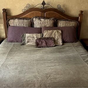 DUVET COVER only 9-Piece Luxury Custom King Bedding Set sold in 3 sets. …